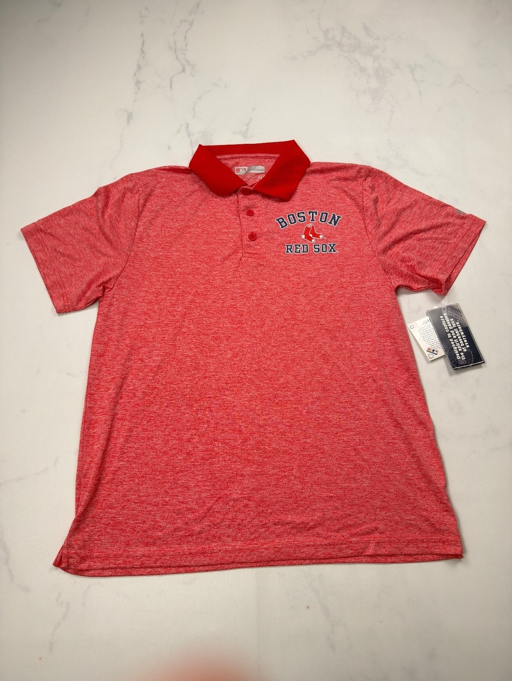 True Fan Boston Red Sox Polo Red - Men L NWT